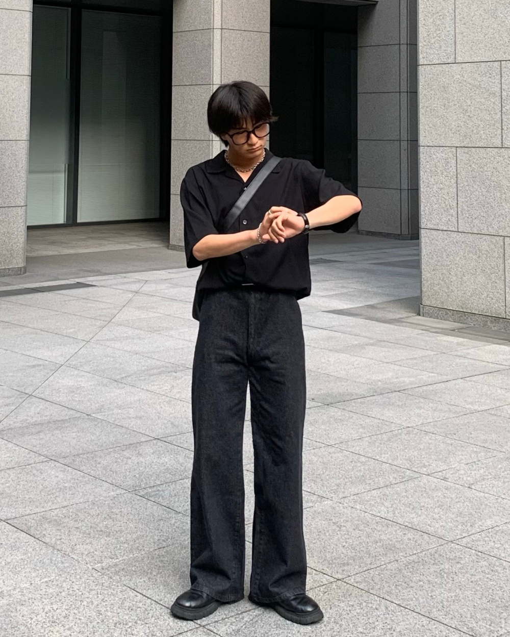 BEAUTY&amp;YOUTH オープンカラー5分袖シャツ GU（ジーユー）の「オープンカラーシャツ(5分袖)（半袖）」 - WEAR