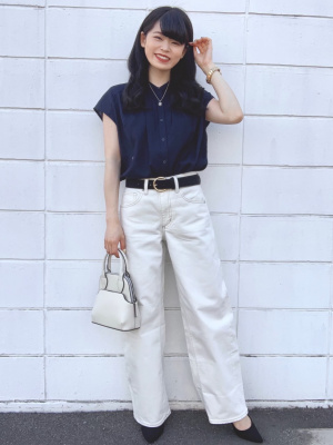 GU公式 | リネンブレンドギャザーブラウス(半袖)