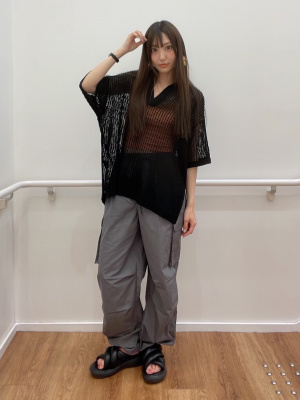 ⭐︎専用⭐︎KOJA★日曜祝日受取評価不可 GU公式 | メッシュスキッパーポロセーター(半袖)(セットアップ可能)