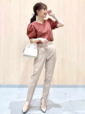 Fleuriセット GU公式 | 2WAY布帛コンビネーションT(5分袖)Z