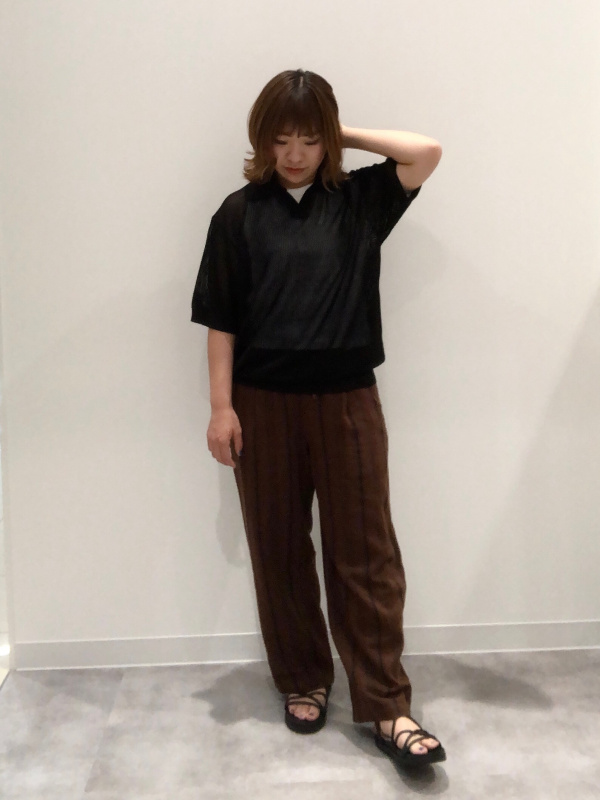 リネンブレンドイージーアンクルパンツ(柄)(セットアップ可能)（メンズ