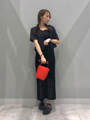 GU公式 | メッシュナローニットスカート(セットアップ可能)