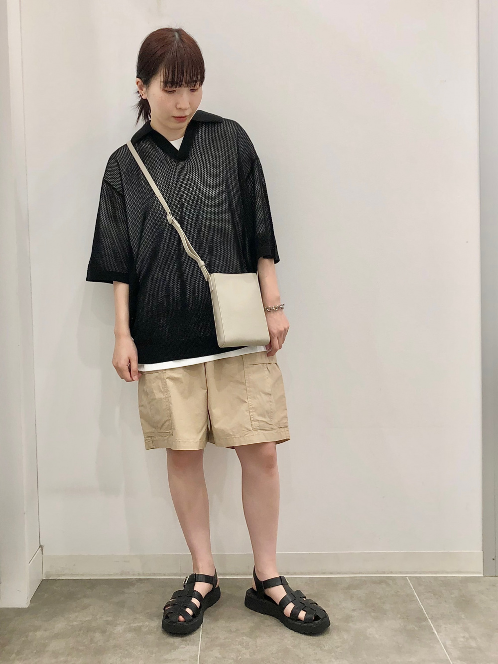 バイカラーミニワンピース 半袖 ネイビー ベージュ ml013ze_1.jpg