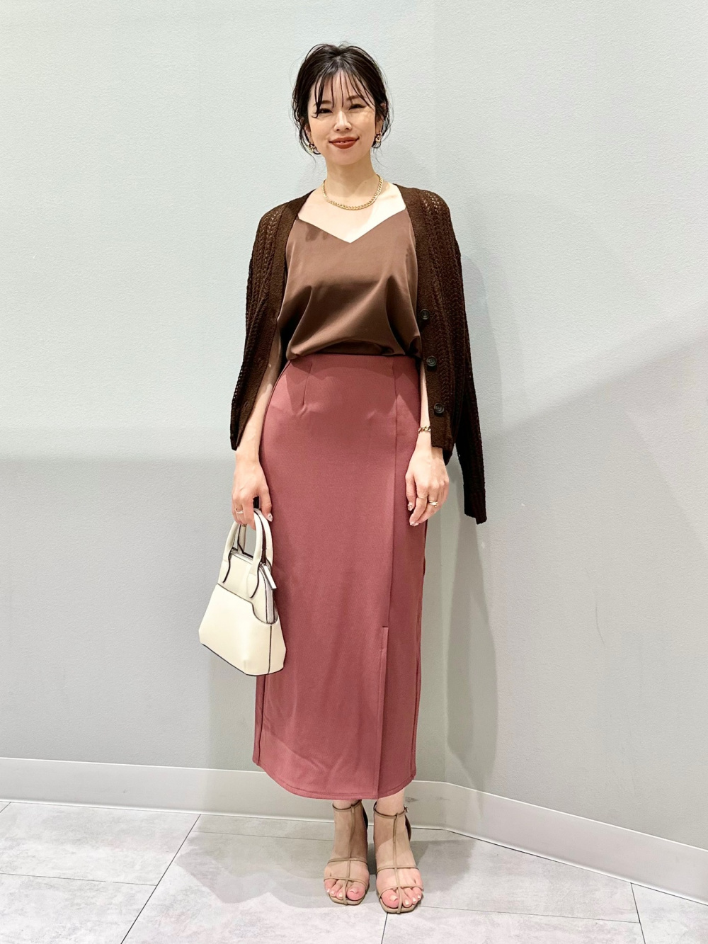 シアークロップドカーディガン(長袖)YT、ブラフィールクロップド