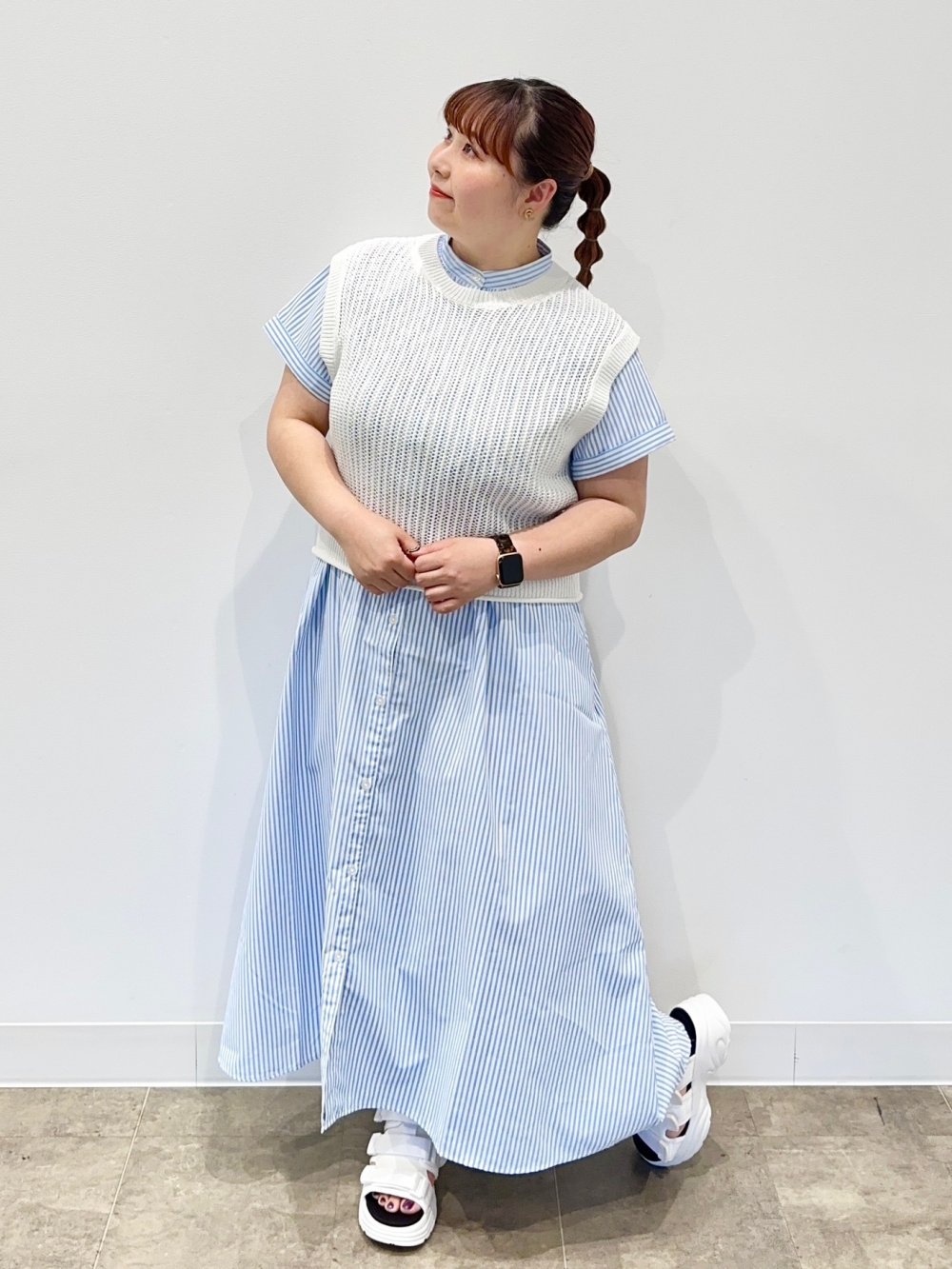【DK.GRAY】<ASTRAET>コットン チューブネック ノースリーブカットソー ドライ ノースリーブ Tシャツ ―吸水速乾―