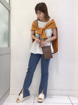 GU公式 | シアサッカーペプラムブラウス(半袖)Z+X