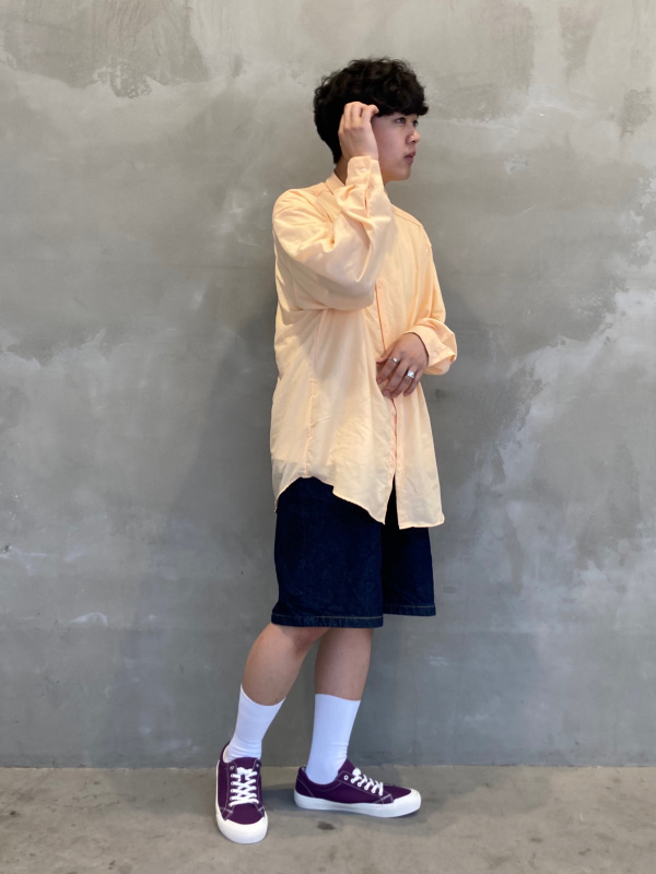 GU公式 | デニムワイドハーフパンツ+E
