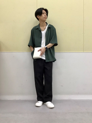 在庫確認中です❁︎ GU公式 | オープンカラーシャツ(5分袖)