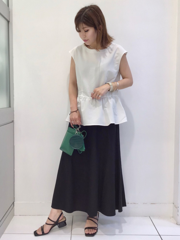 ポロシャツ(5分袖) Mrs. GREEN APPLE、リネンブレンドフレアロング 