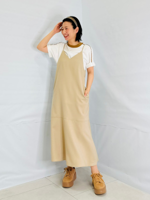 のんたんさま専用 GU公式 | バックリボンキャミソールワンピース+EC(丈短め110cm～119cm)