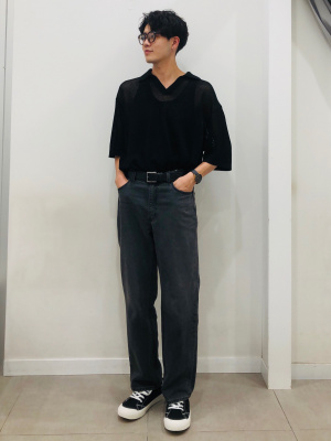 GU公式 | メッシュニットスキッパーポロシャツ(5分袖)