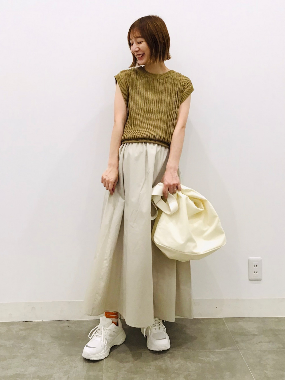 マークアンドロナ RF 幾何学模様 セーター スカートセットアップ マークアンドロナ RF 幾何学模様 セーター スカートセットアップ