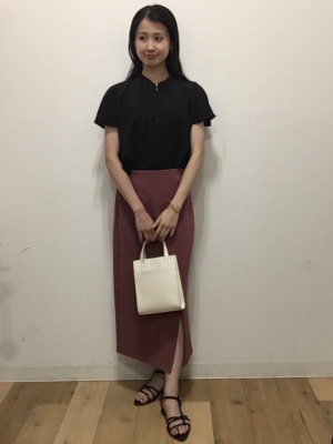 GU公式 | カットソーナローミディスカート(丈標準82.0～86.0cm)