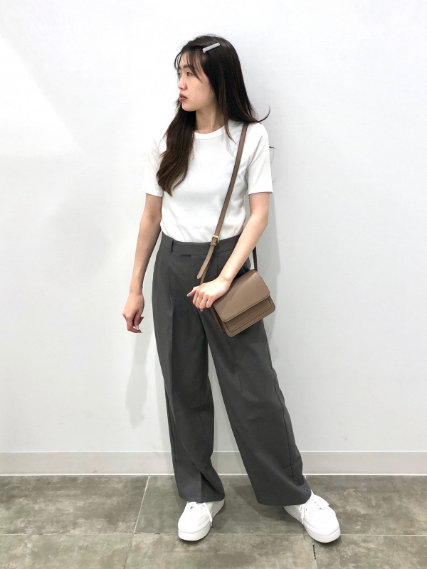 ローウエストバギーパンツ(丈標準70.5～74.5cm)(セットアップ