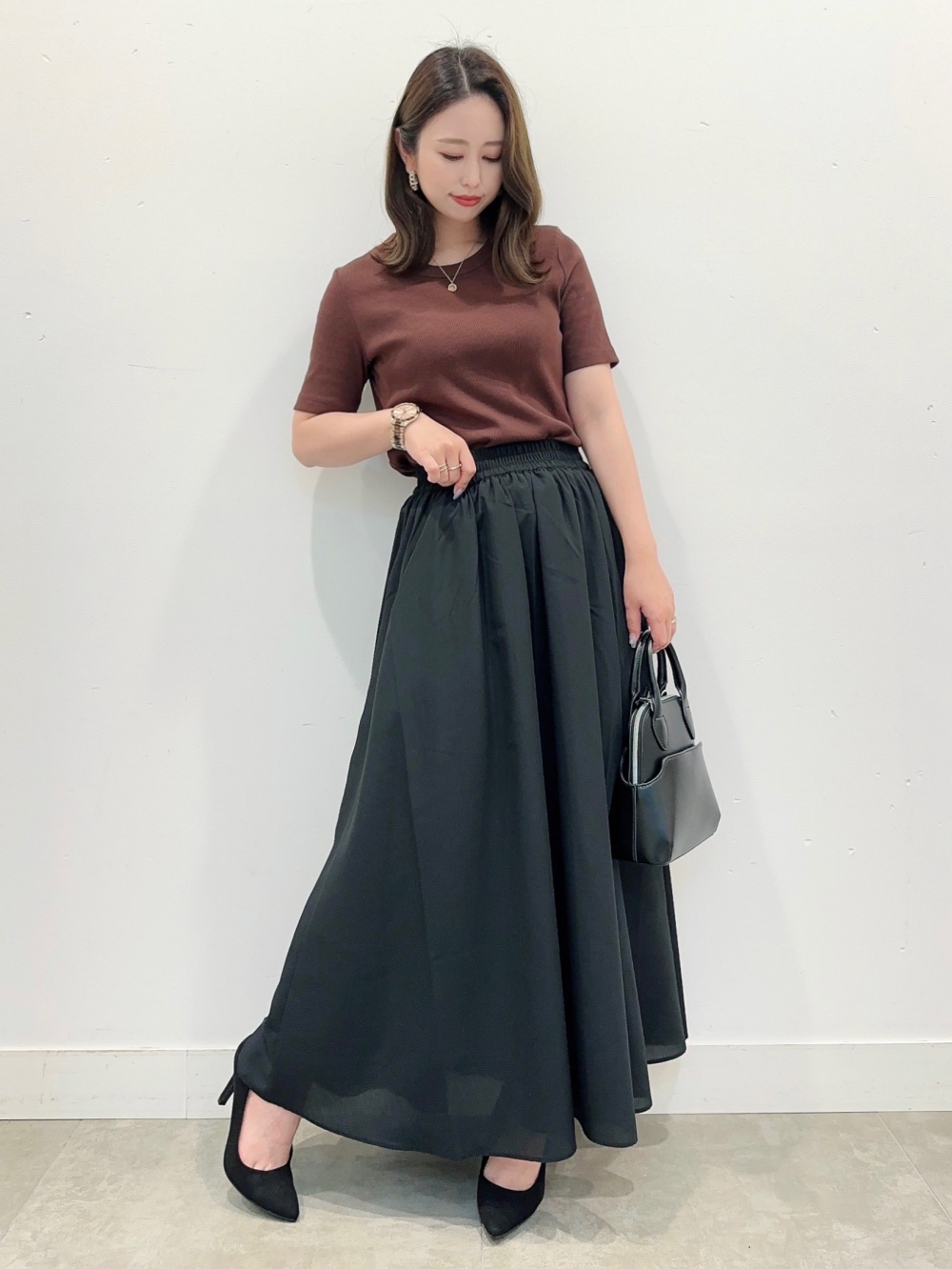 新品☆Tシャツとロングスカートの特価セット♡定価２９５００円♡送料込 ロングフレアスカート《セットアップ着用可》 (WS235132-D) | ANCHOR