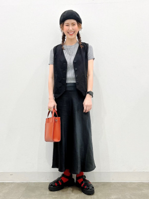 GU公式 | リネンブレンドコンパクトベスト(セットアップ可能)