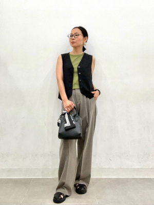 ☺︎︎︎︎さん専用 GU公式 | リネンブレンドコンパクトベスト(セットアップ可能)