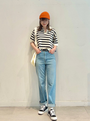 GU公式 | ハイライズストレートジーンズ(セットアップ可能)(丈標準70.0