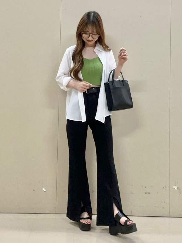 【VIP】確認　調整分 GU公式 | カットソースリットフレアパンツQ