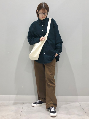 GU公式 | ツイルオーバーサイズシャツ(長袖)