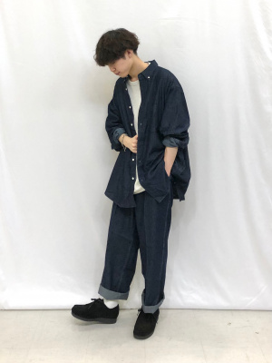 GU公式 | デニムオーバーサイズシャツ(長袖)