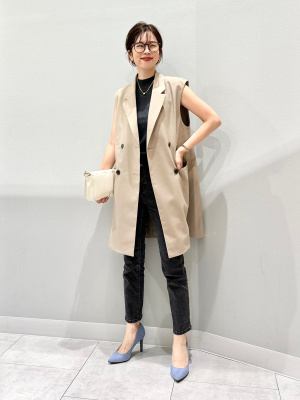 みく　準備中 GU公式 | ミドルライズスリムアンクルジーンズ+EC