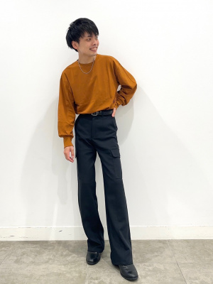 かえ 　3点セット GU公式 | カーゴワイドパンツ+EC(丈長め80.0cm)