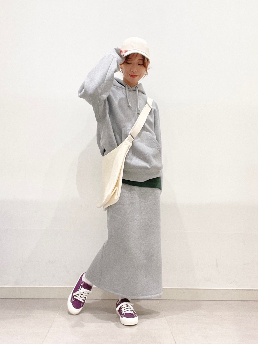 ライトスウェットオーバーサイズT(長袖)、裏ボアトラックジャケット