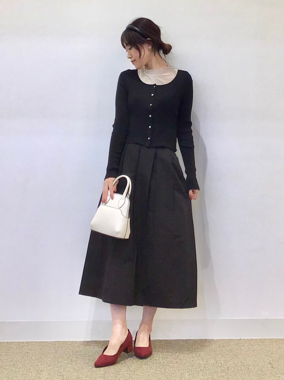 シアーT(5分袖)Q、布帛コンビネーションワンピース(ノースリーブ)Q」の