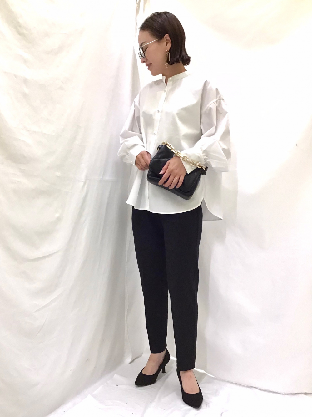 ウォッシャブルノーカラージャケットZ(セットアップ可能)、ドレープ