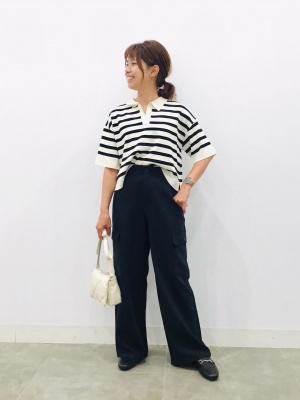 ハッピーマム様 リクエスト 4点 まとめ商品 GU公式 | スキッパーポロセーター(5分袖)Q