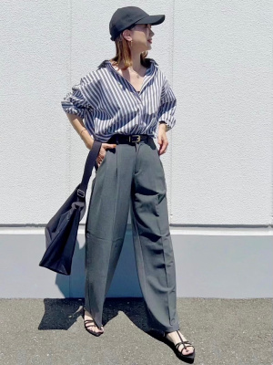 GU公式 | タックワイドパンツ(丈標準70.0~74.0cm) GU公式 | タックワイドパンツ(丈標準70.0~74.0cm)