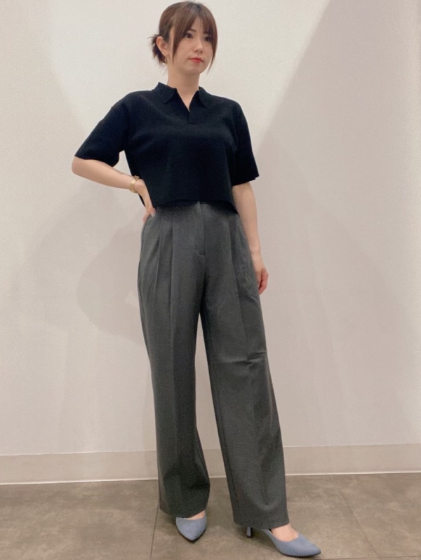 スキッパーポロセーター(5分袖)Q（レディース）の着用コーディネート