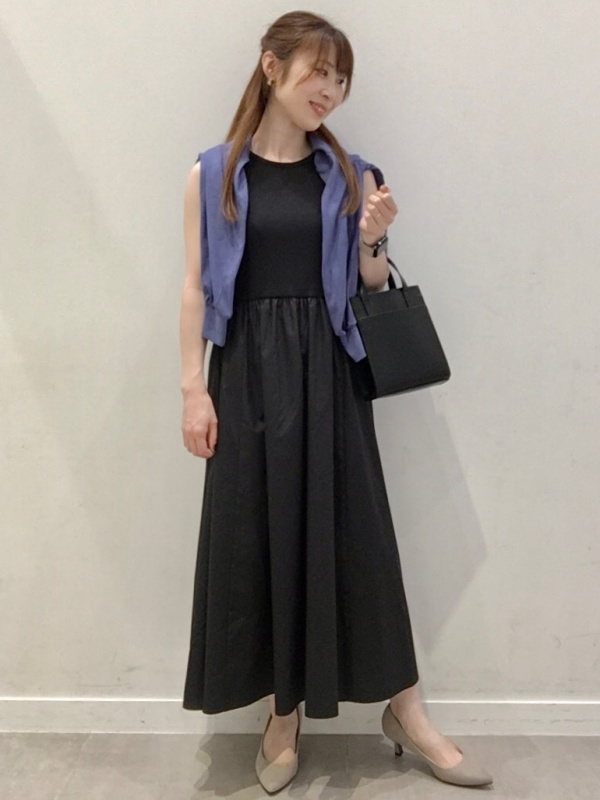 布帛コンビネーションワンピース(ノースリーブ)Q（レディース