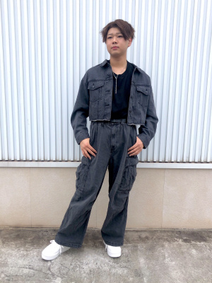 GU公式 | デニムクロップドジャケット