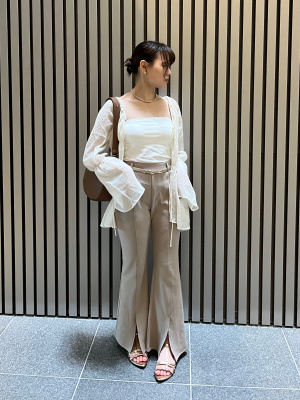 蘇鉄 約30cm GU公式 | カットソースリットフレアパンツQ