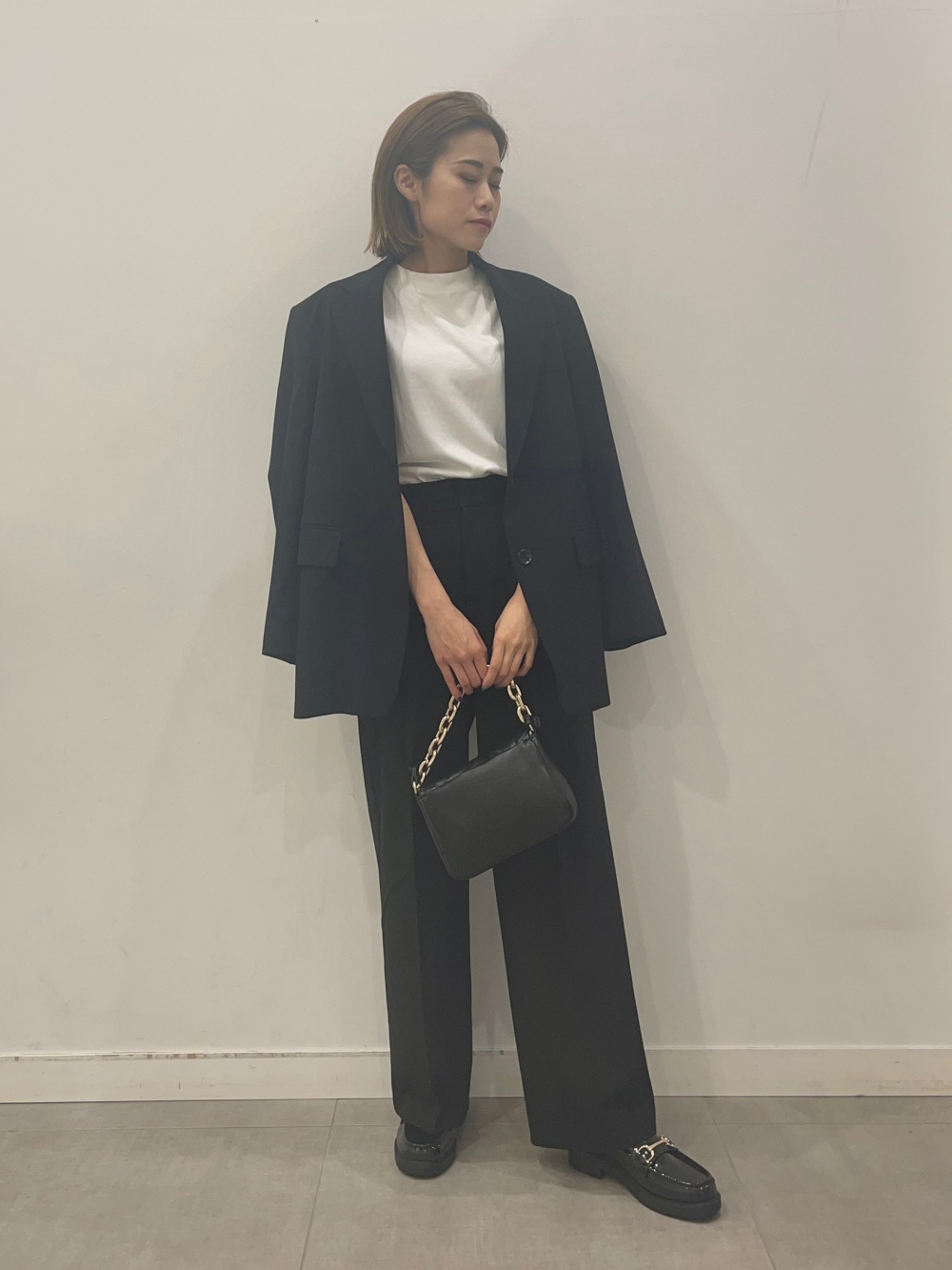 styling/ スタイリング ストライプ シャツワンピース M 新品未使用 新作】ストライプ ミディ シャツワンピースのスタイリング | Gap