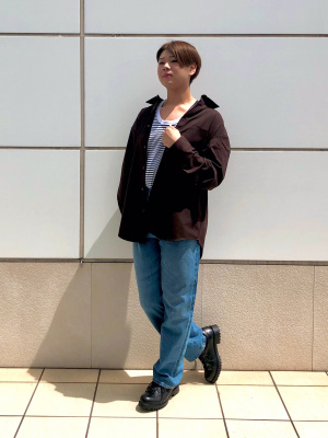 GU公式 | リブタンクトップ(ボーダー)