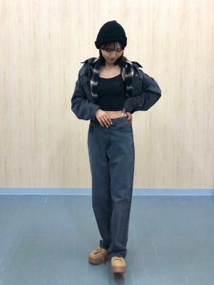 GU公式 | フランネルクロップドシャツ(長袖)+E(2023年冬アイテム)