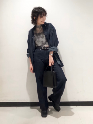 GU公式 | デニムオーバーサイズシャツ(長袖)