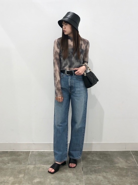 ブラフィールクロップドチューブトップ、ストライプオーバーサイズ