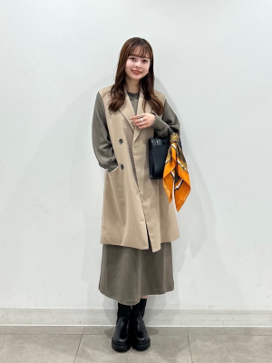 GU公式 | ボリュームスリーブワンピース(長袖)+E