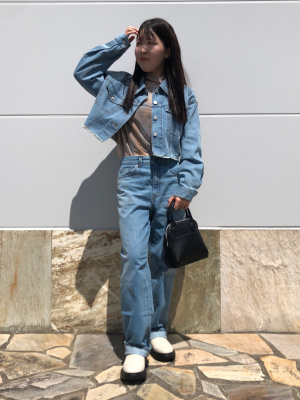 GU公式 | デニムクロップドジャケット