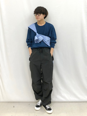 GU公式 | ブロードシャツ(長袖)(ストライプ)