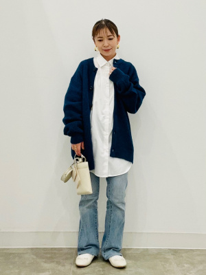 GU公式 | フレアスリーブロングシャツ(7分袖)Z+E