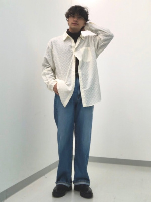 まとめ買い専用 GU公式 | レースオーバーサイズシャツ(長袖)