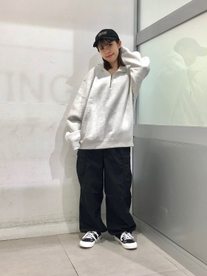 GU公式 | UVカットコーデュロイロゴキャップ