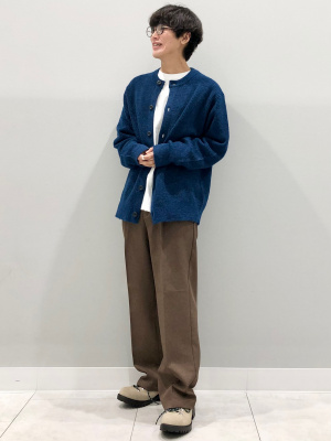 メジャーです GU公式 | ソフトシャギークルーネックカーディガン(長袖)