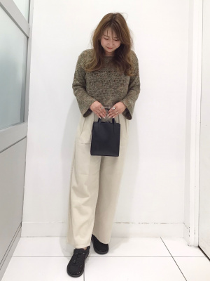 レディースウェア Monas GU公式 | メランジクロップドセーター(長袖)+E