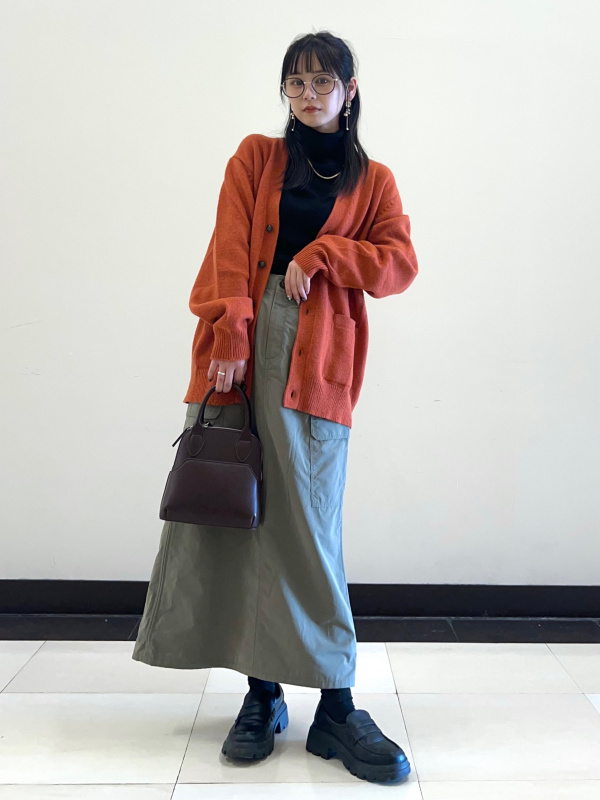 カーゴロングスカートQ（レディース）の着用コーディネート一覧| ジーユー